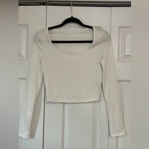 White long sleeve top